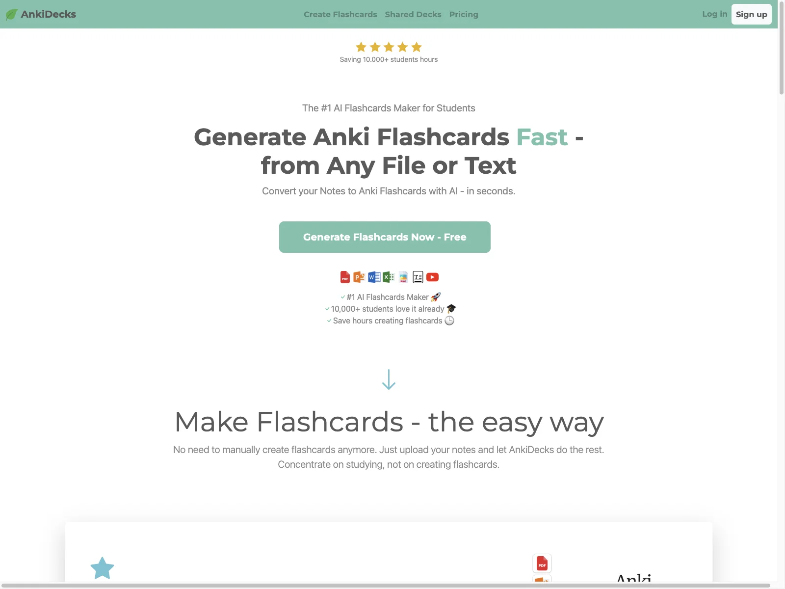 Anki Decks: AI-Powered Flashcard Generator for Efficient Learning