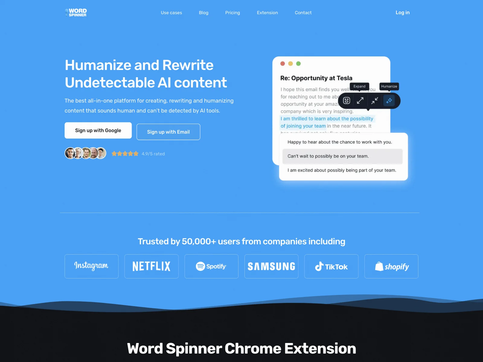 Word Spinner - Unparalleled AI for Content Creation & Rewriting