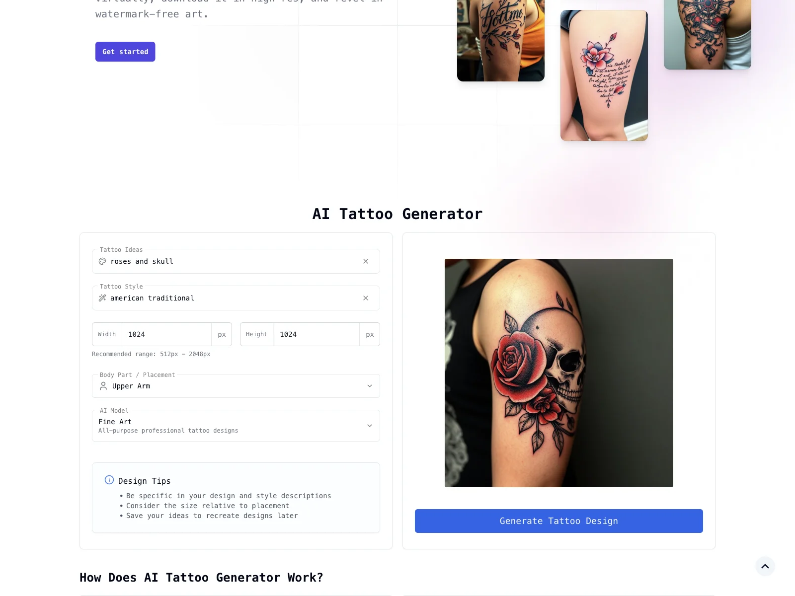 Free AI Tattoo Generator | Transform Your Ideas with TattooGen.ai