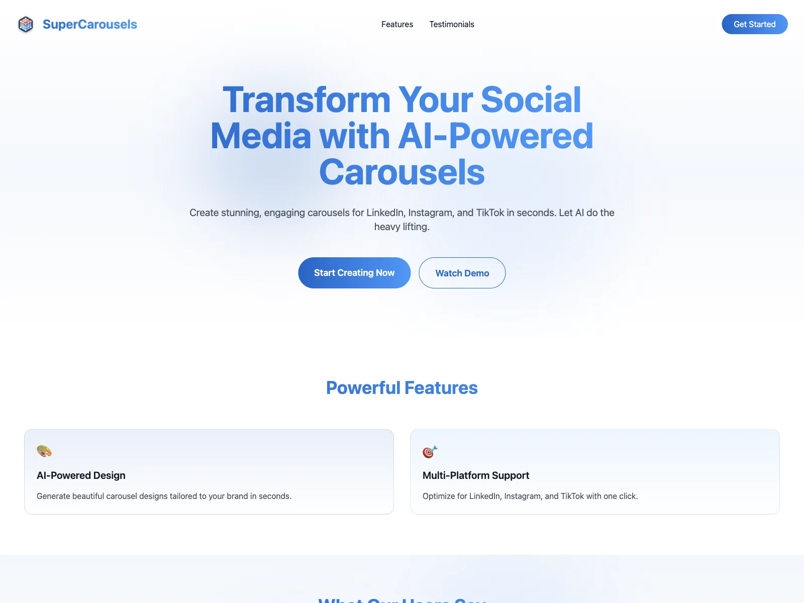 SuperCarousels: Create Stunning Social Media Carousels with AI - Boost Your Engagement