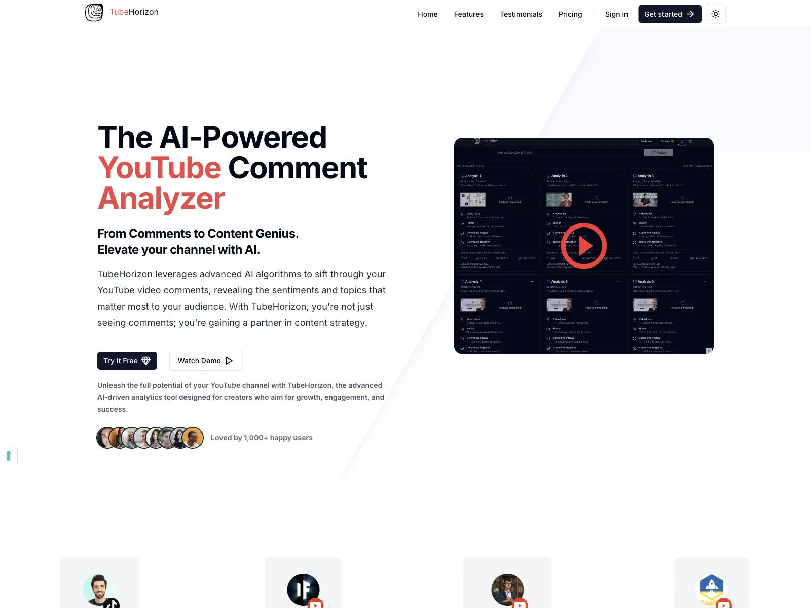 Elevate Your YouTube Channel with TubeHorizon's AI-Powered Comment Analyzer