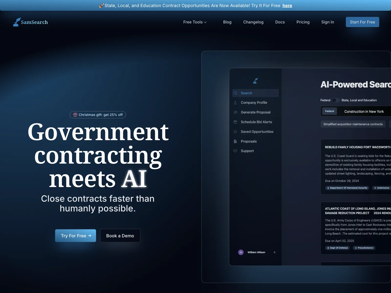 SamSearch - AI for Efficient Government Contracting