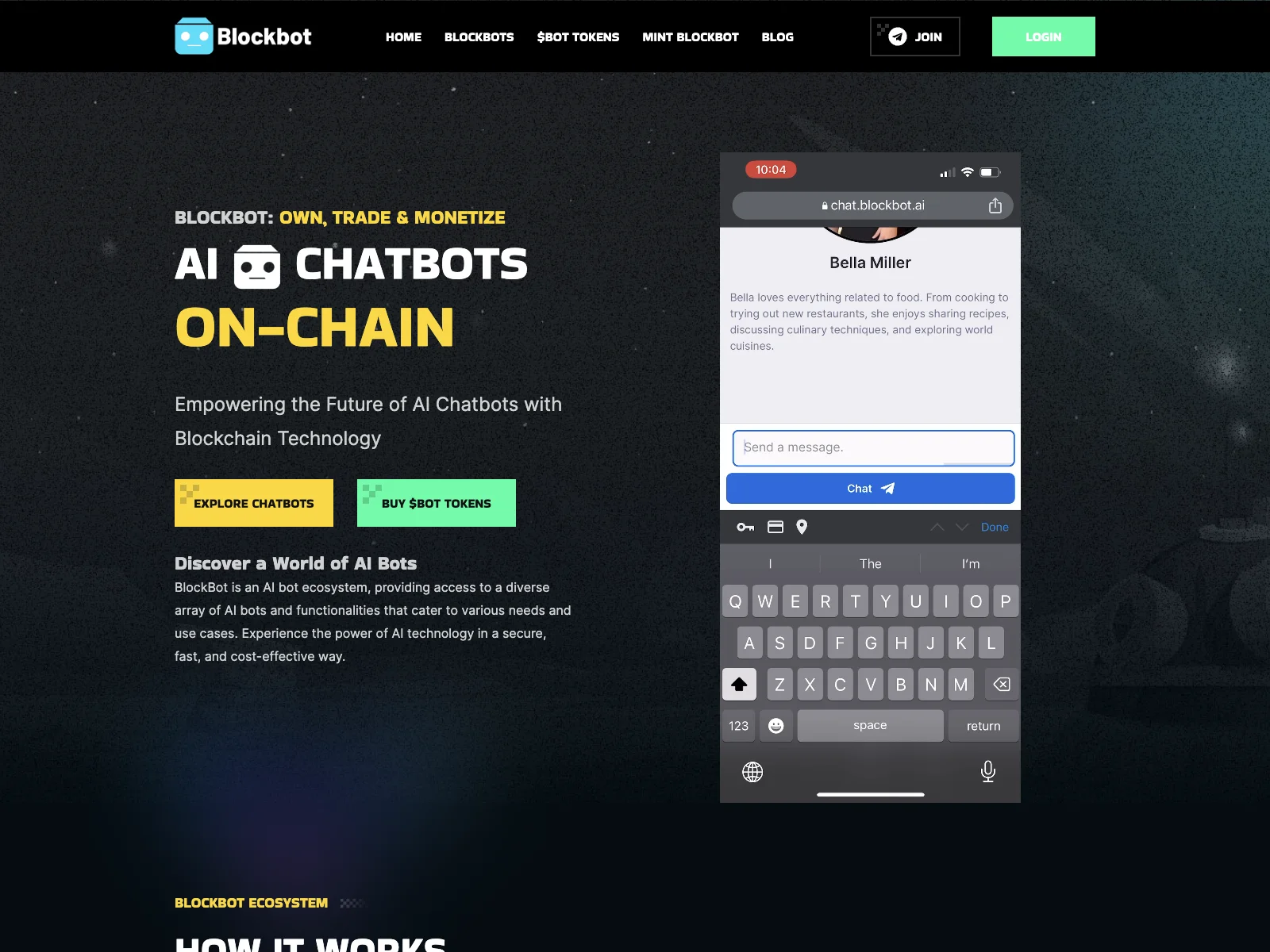 BlockBot: Create, Trade, & Monetize AI Bots for an Unprecedented Experience