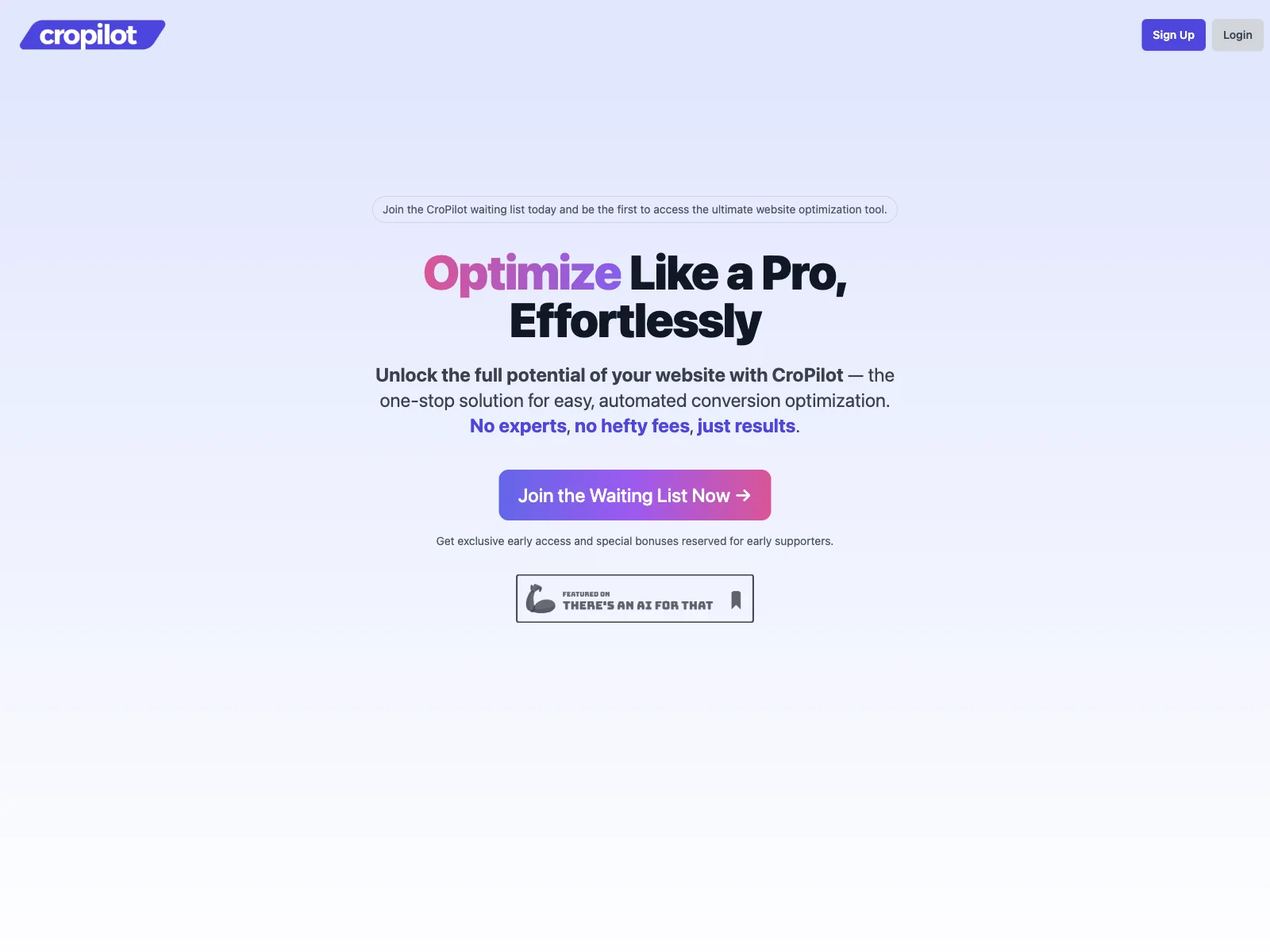 CroPilot: Effortless AI-Powered Website Optimization