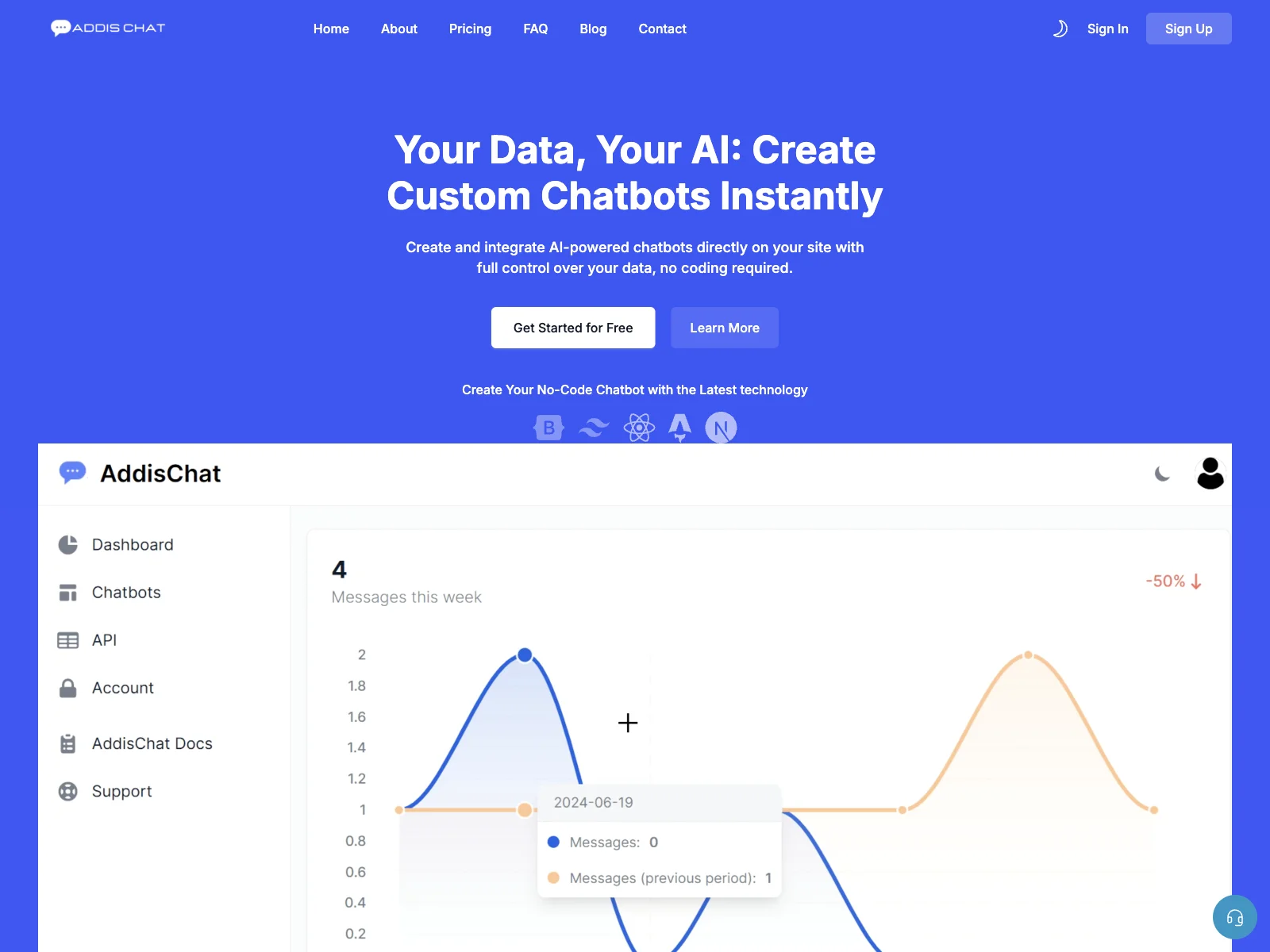 AddisChat: Create Custom AI Chatbots for Your Business with Ease