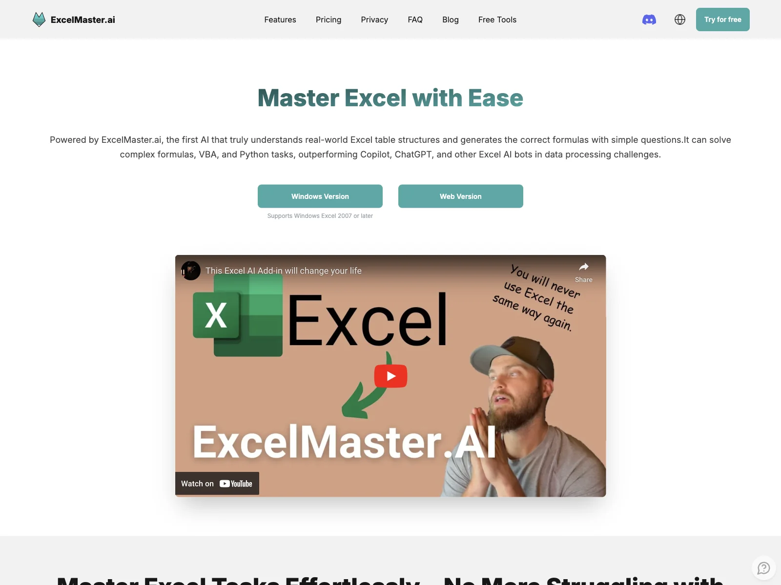 ExcelMaster.ai: The AI Excel Bot for Accurate Formulas and VBA Generation