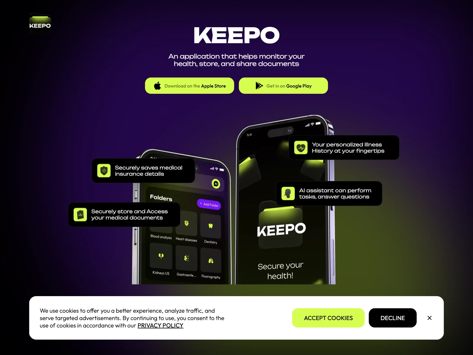 Keepo: Empowering Health Monitoring and Document Assistance