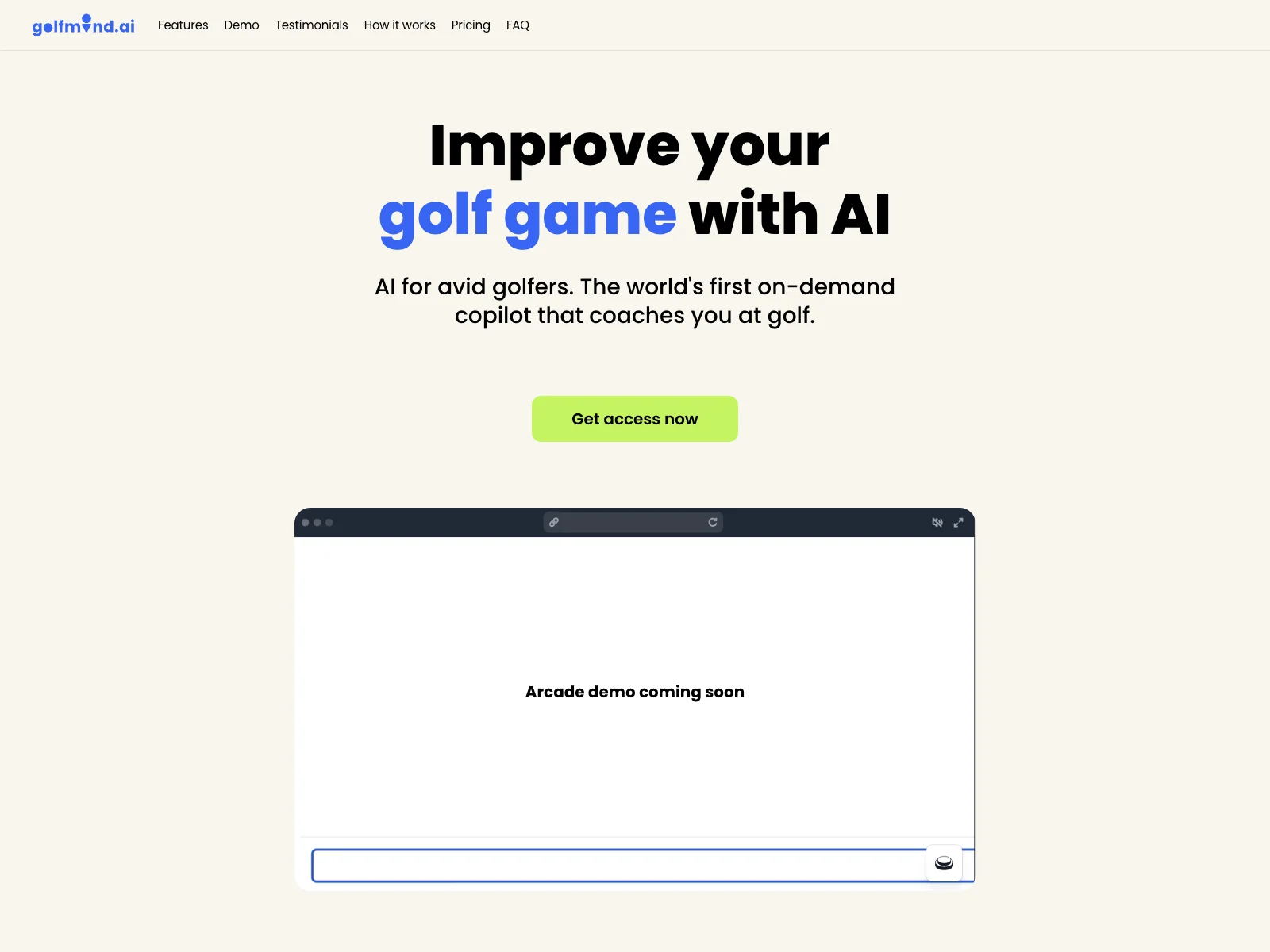 Golfmind: AI-Powered Golf Coaching for Avid Golfers to Improve Their Game