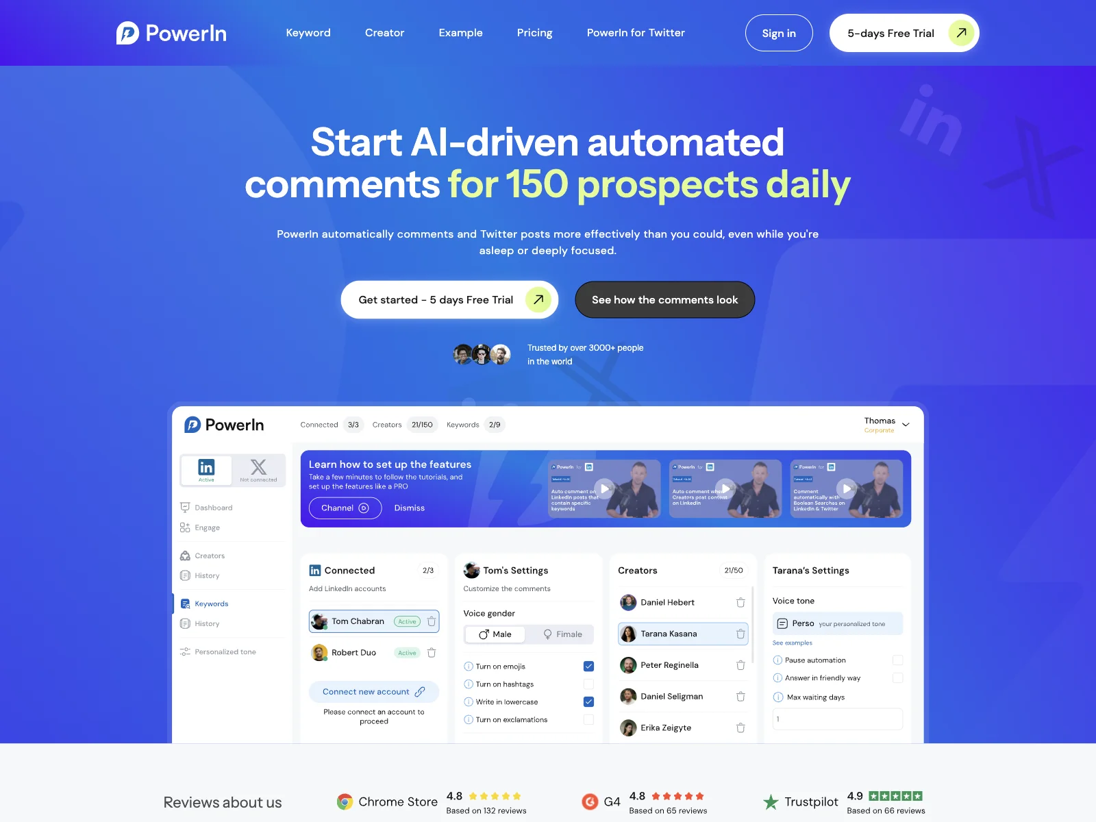 PowerIn: Empowering LinkedIn & Twitter Engagement with AI