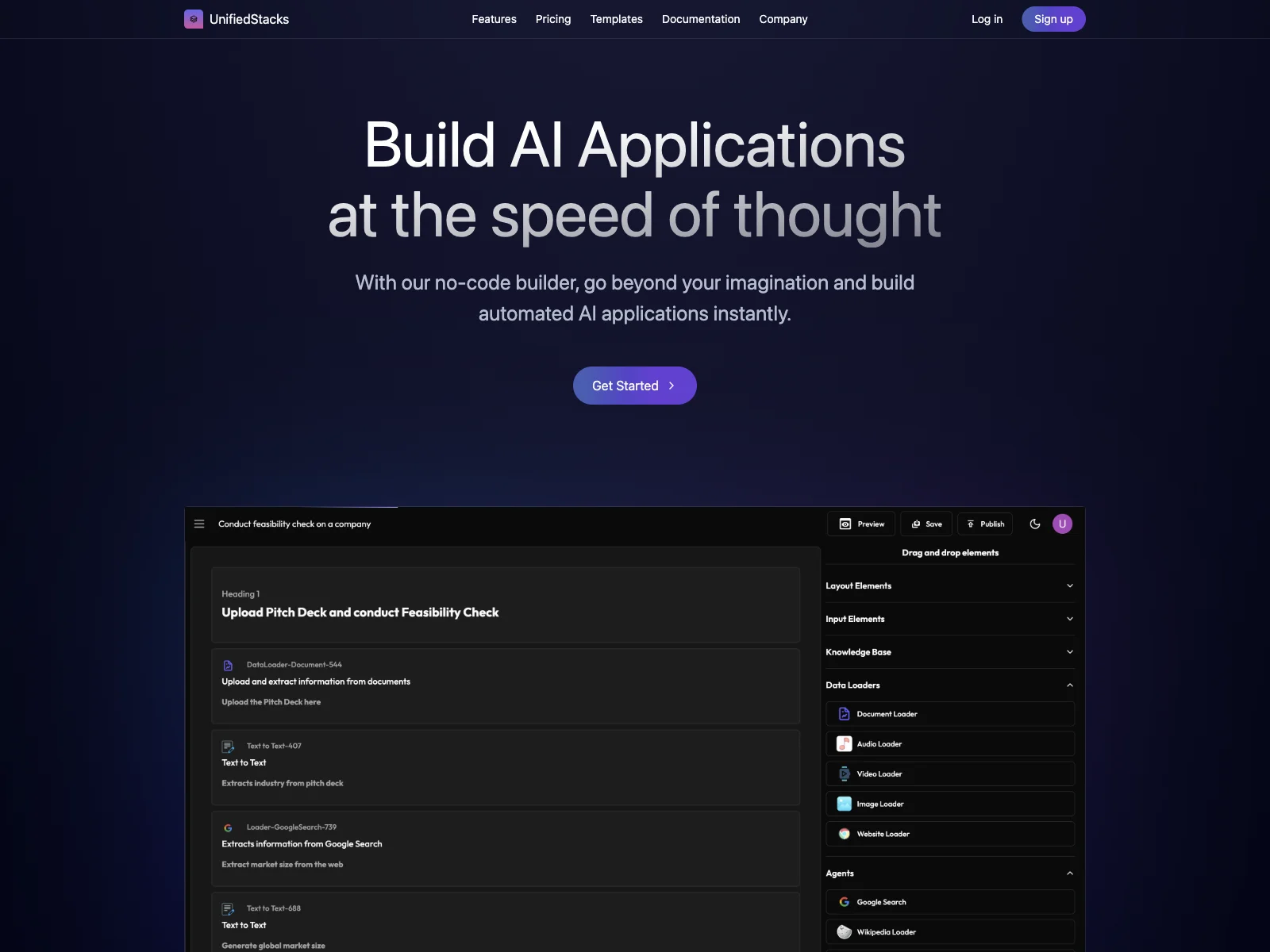 UnifiedStacks: Build AI Apps Instantly with No-Code