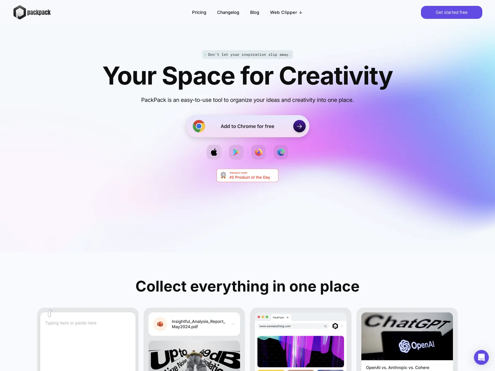 PackPack - Your Space for Creativity: Organize Ideas & Boost Creativity