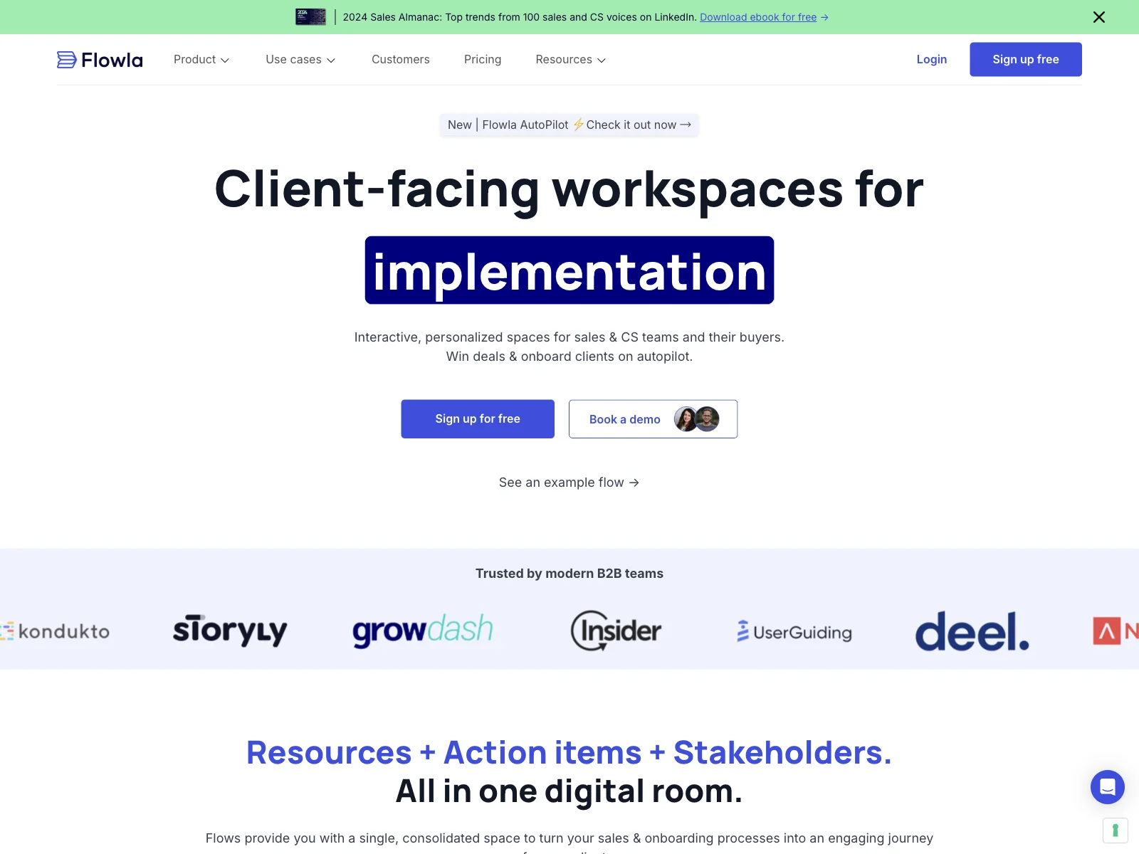 Flowla: Streamline Sales & Onboarding with Automated Client-Facing Workspaces