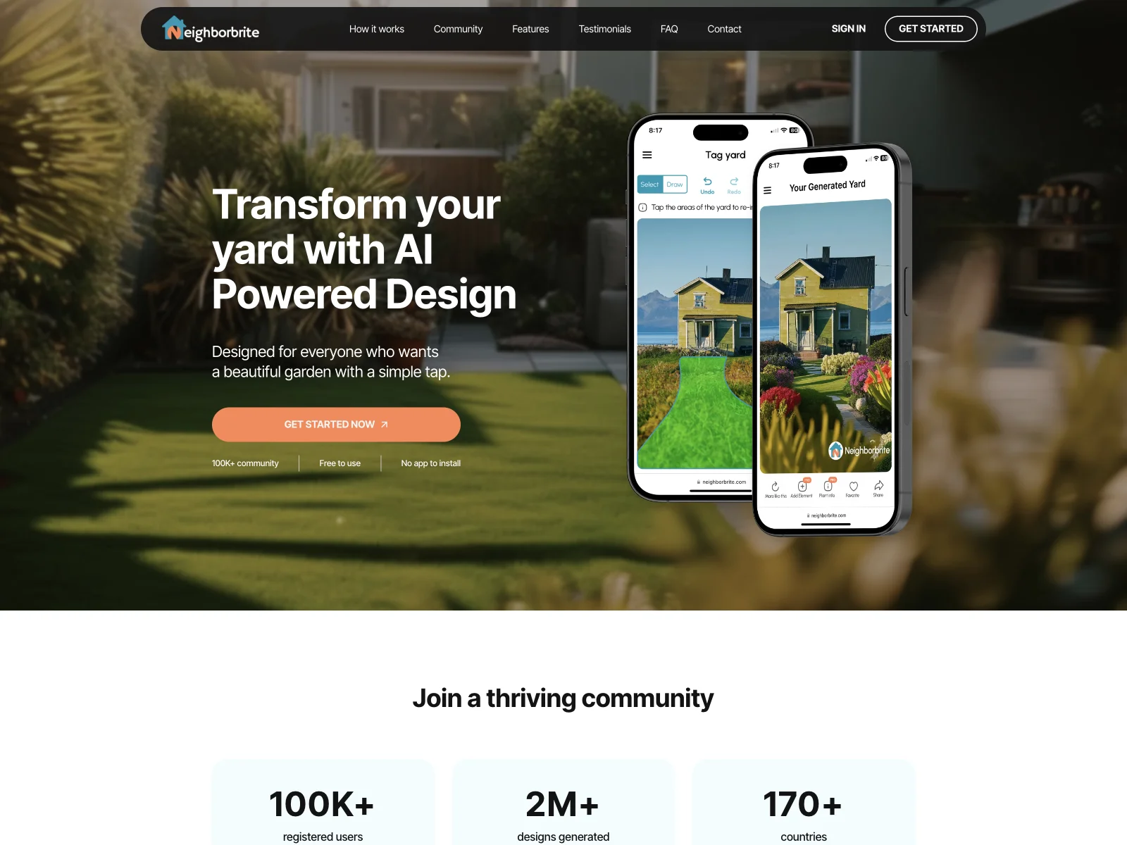 Neighborbrite: Free AI Landscape Design for All