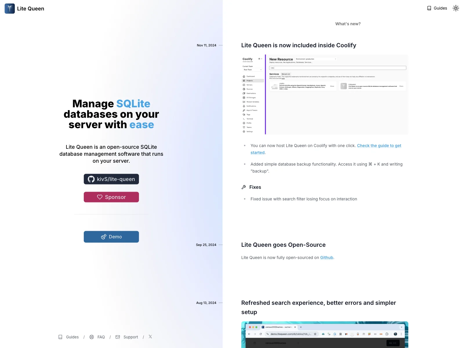 Lite Queen: Effortlessly Manage SQLite Databases on Your Server