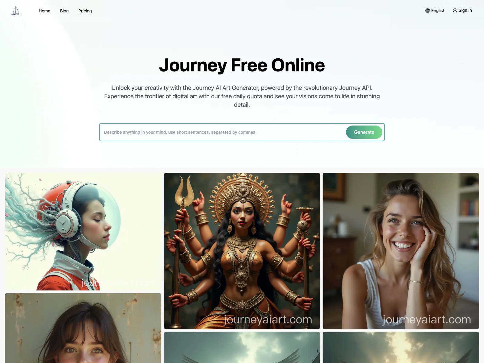 Journey AI Art Generator: Free Online Midjourney Alternative