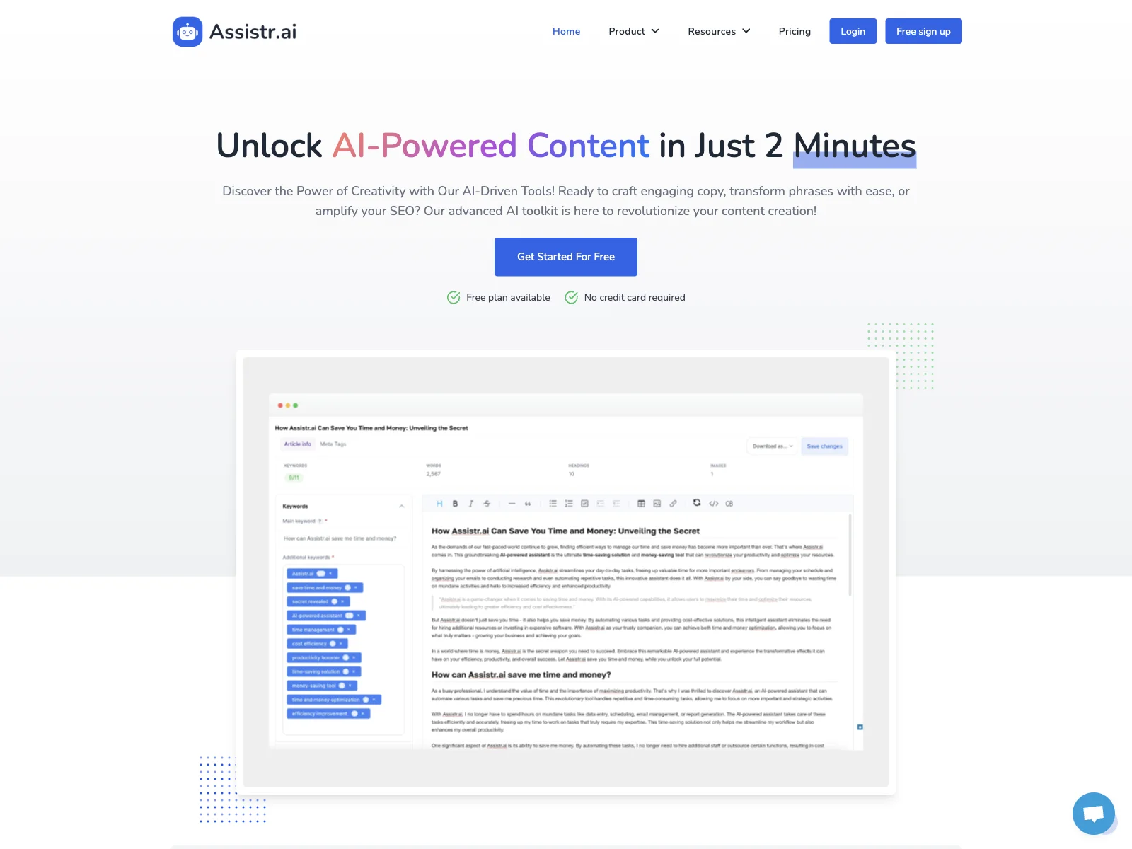 Assistr.ai: Unleashing the Power of AI for Content Creation