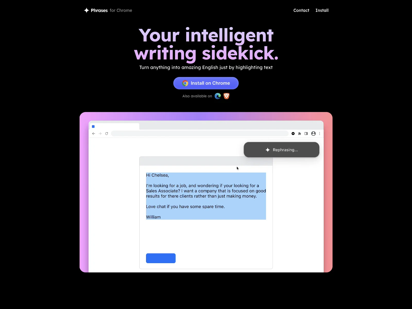 Phrases - Enhance Your English Writing with AI