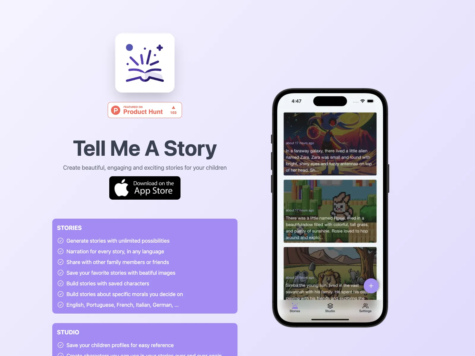 Tell Me A Story: AI-powered Tales for Kids' Delight