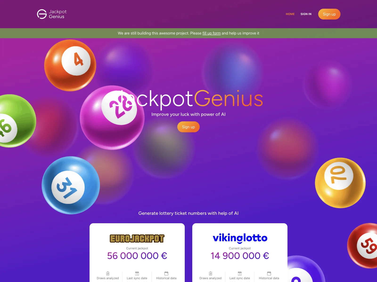 JackpotGenius: Boost Your Lottery Luck with AI