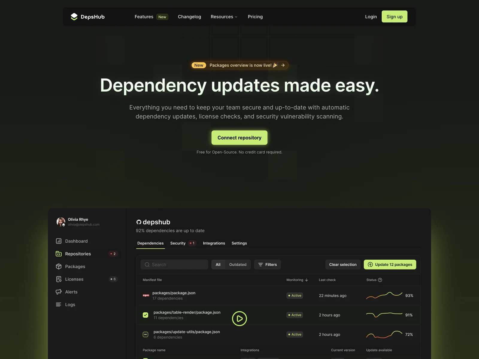 DepsHub: Simplify Dependency Updates with AI