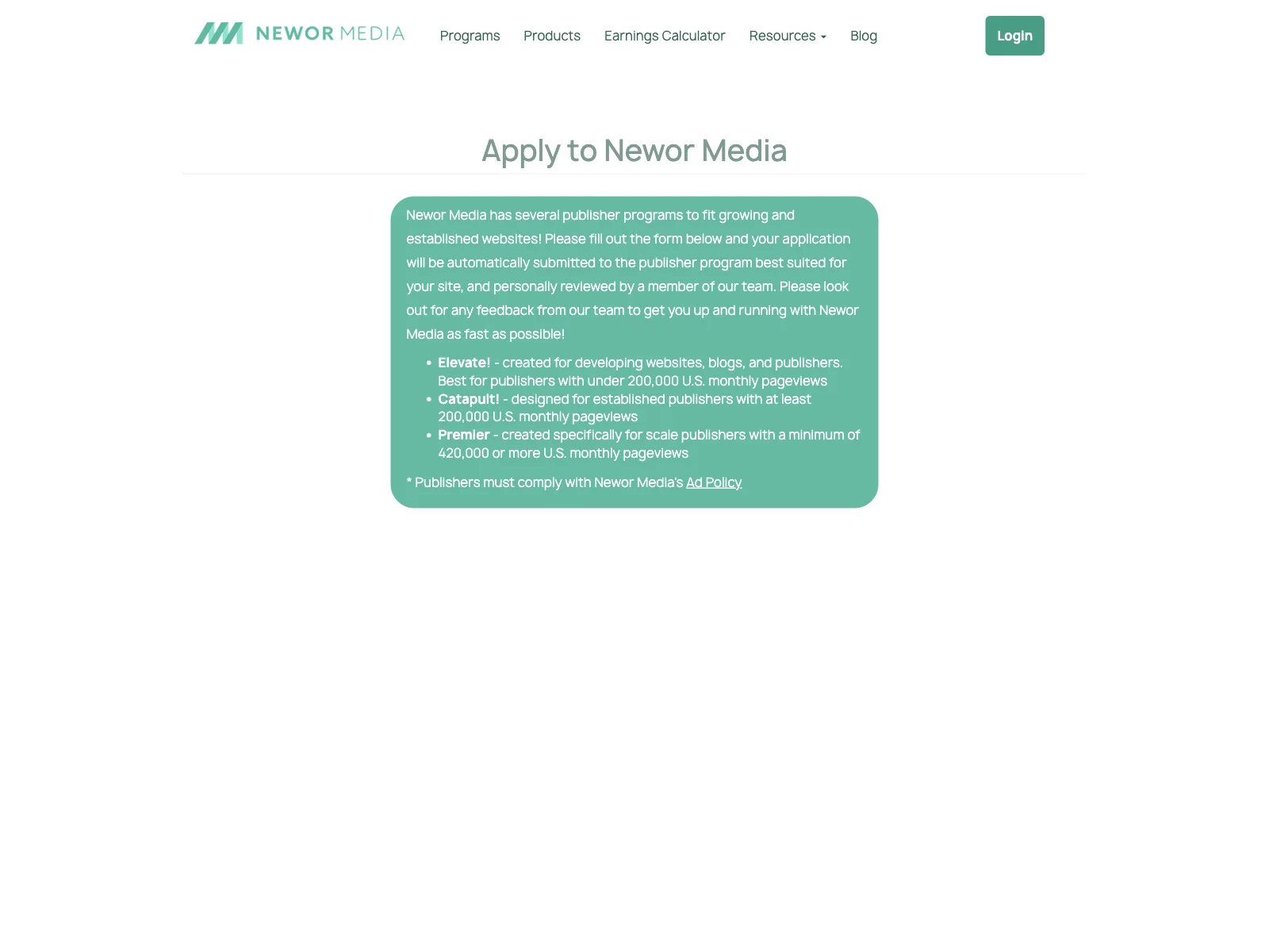 Apply to Newor Media for Enhanced Publisher Growth