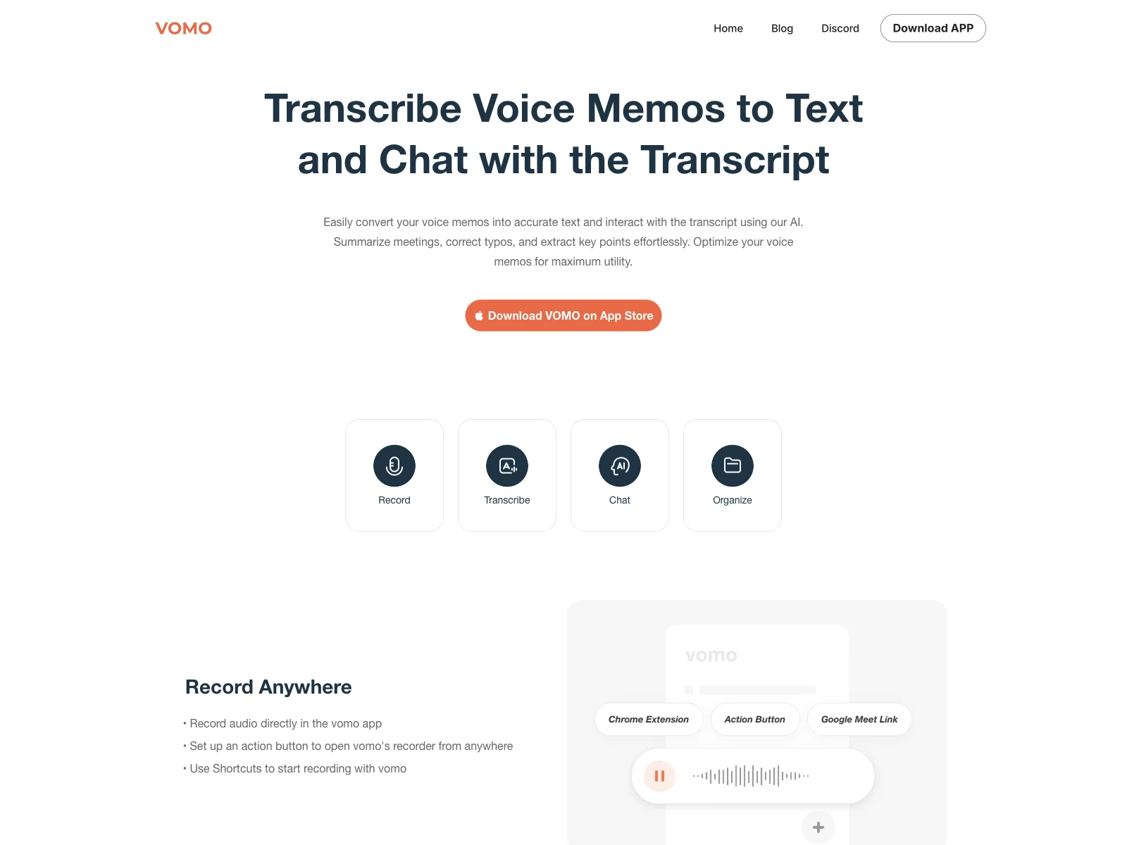 VOMO - AI-Powered Voice Memo Conversion and More