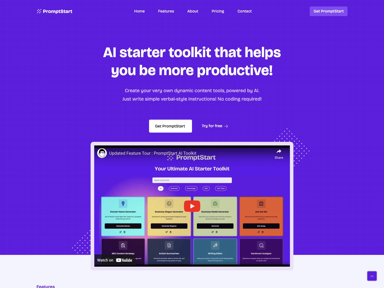 PromptStart: Unleash Your Productivity with AI