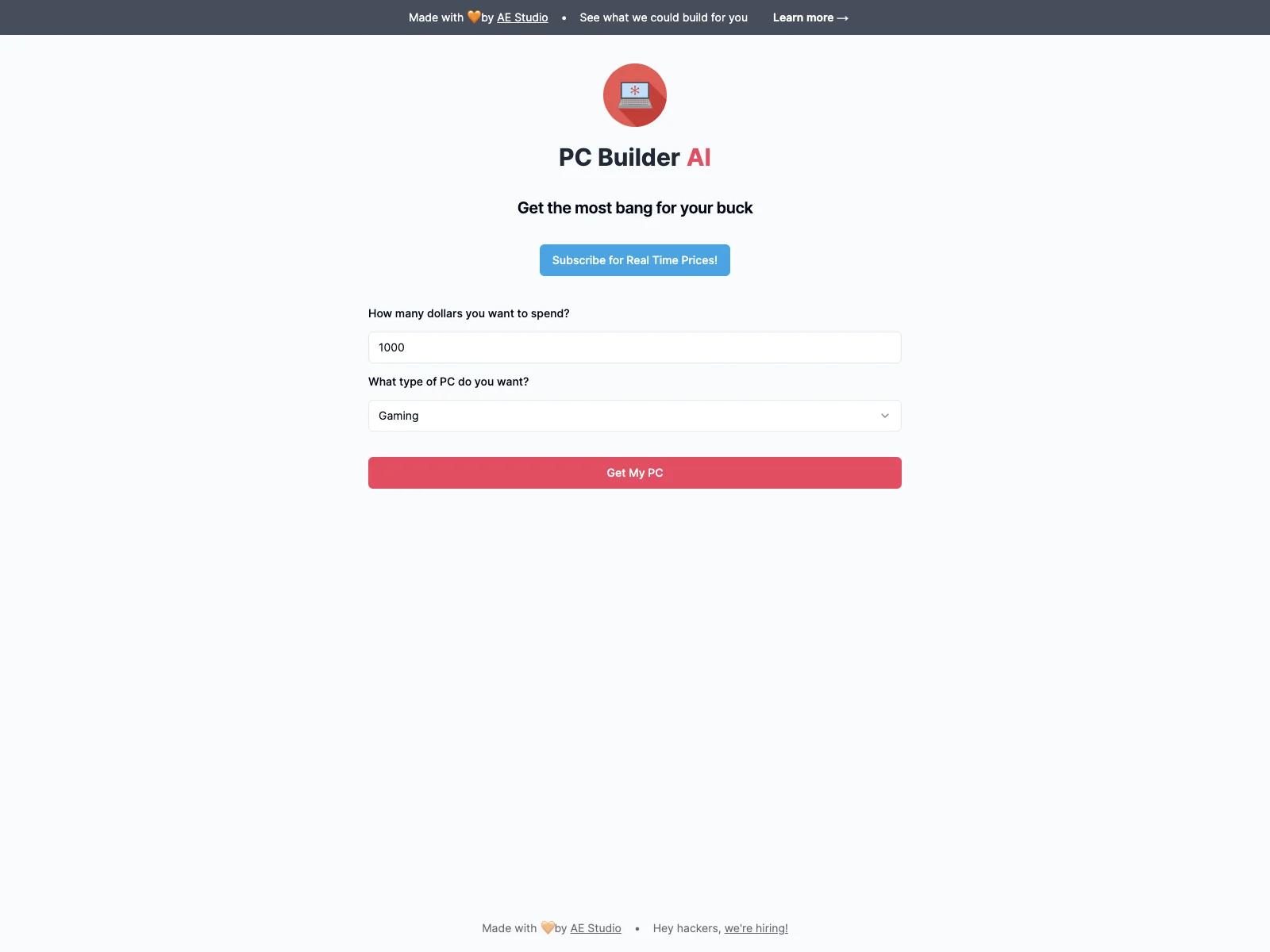 PC Builder AI：あなたの理想のPCを構築