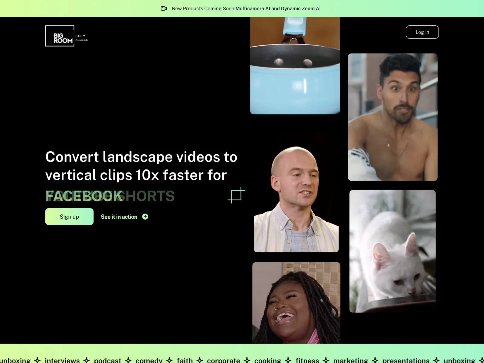 Big Room: Transform Landscape Videos to Vertical for Social Media