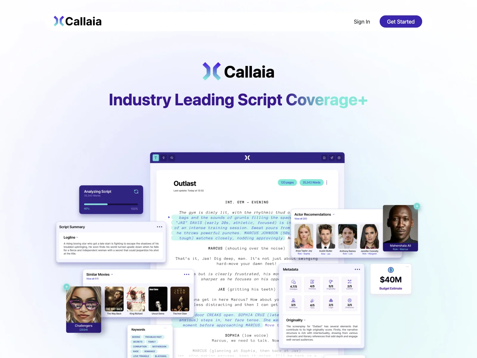 Callaia: Your AI-Powered Script Consultant for Comprehensive Coverage