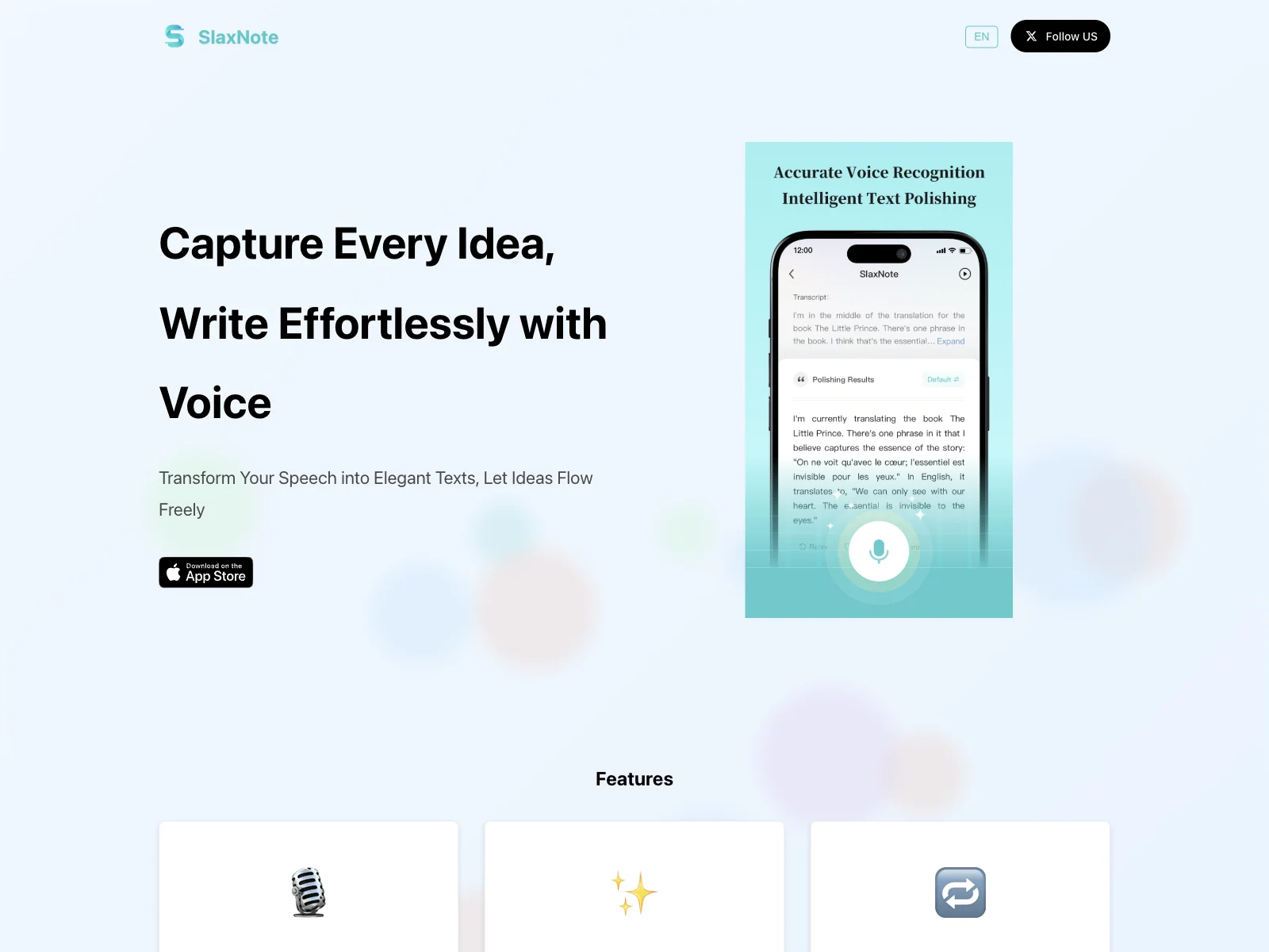 SlaxNote: Effortlessly Transform Your Speech into Smart Notes for Enhanced Writing Efficiency