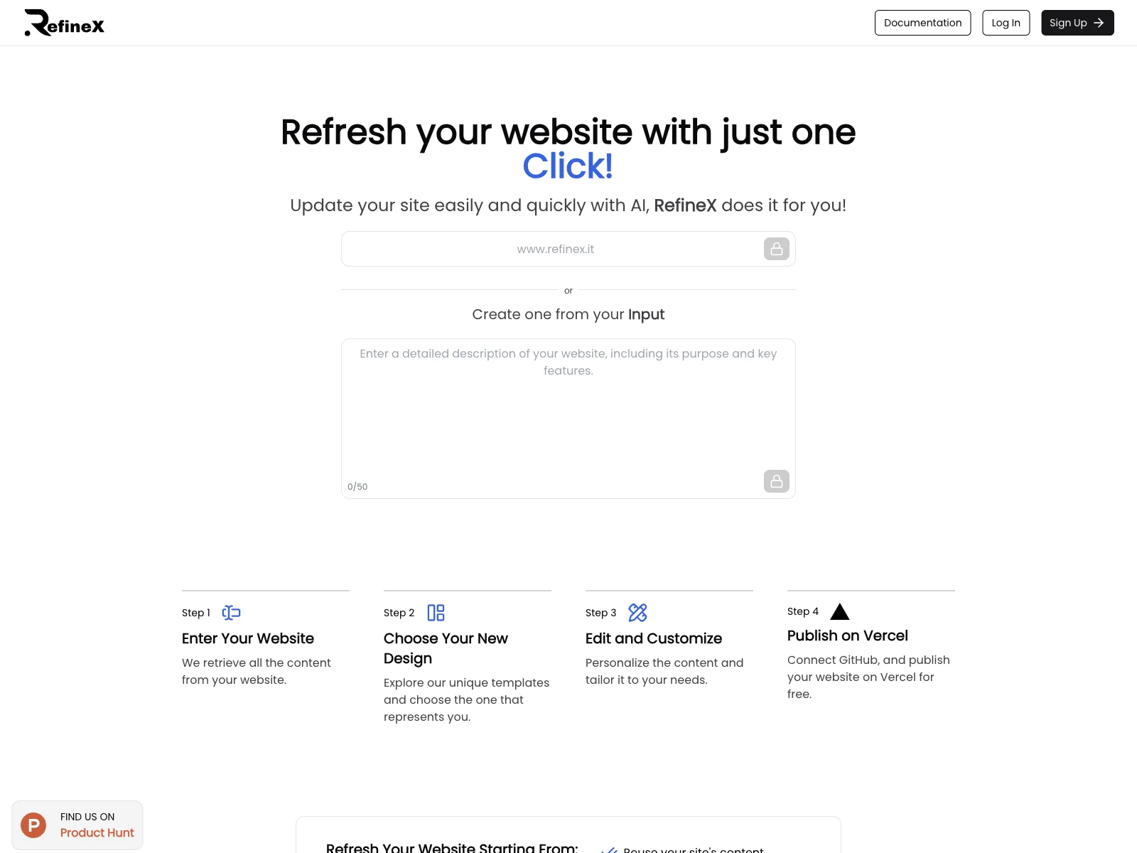 RefineX: Simplify Website Updates with AI