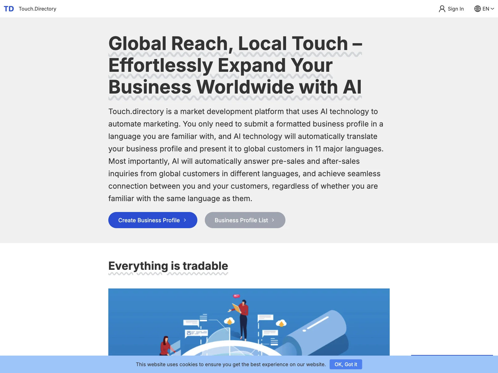 Touch.Directory: Unleashing Global Business Potential with AI