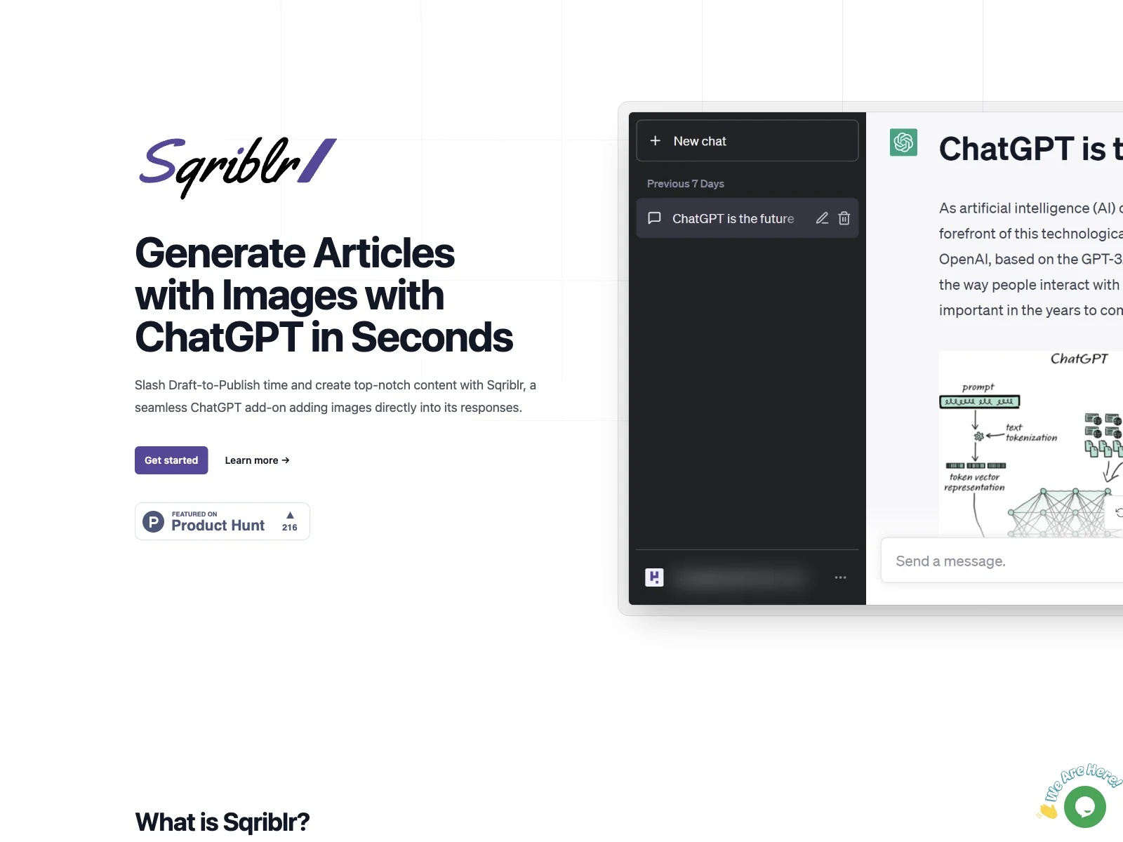 Sqriblr: Effortlessly Generate Blog Articles with Images in Seconds Using this ChatGPT Add-on