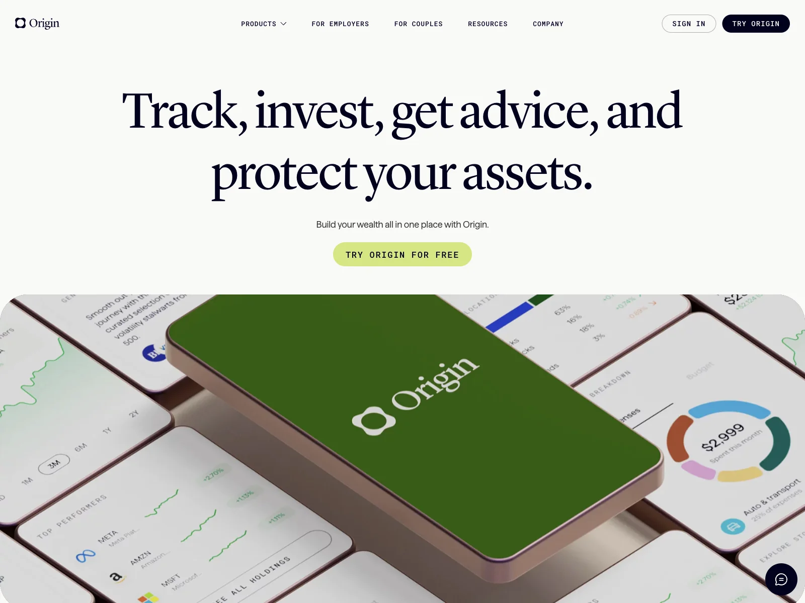 Origin: Your Go-To for Budgeting, Tracking Spends, Investing & Getting Advice