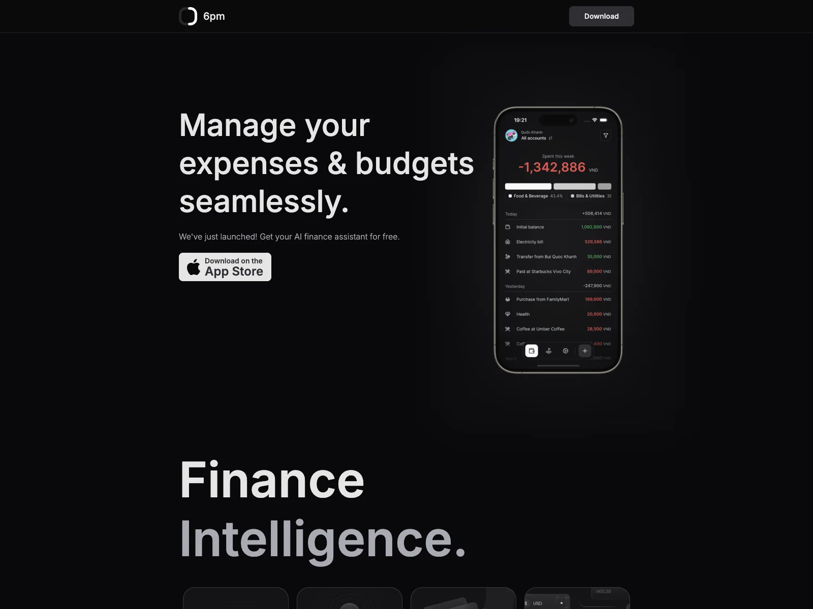 6pm: Seamlessly Manage Your Expenses with AI