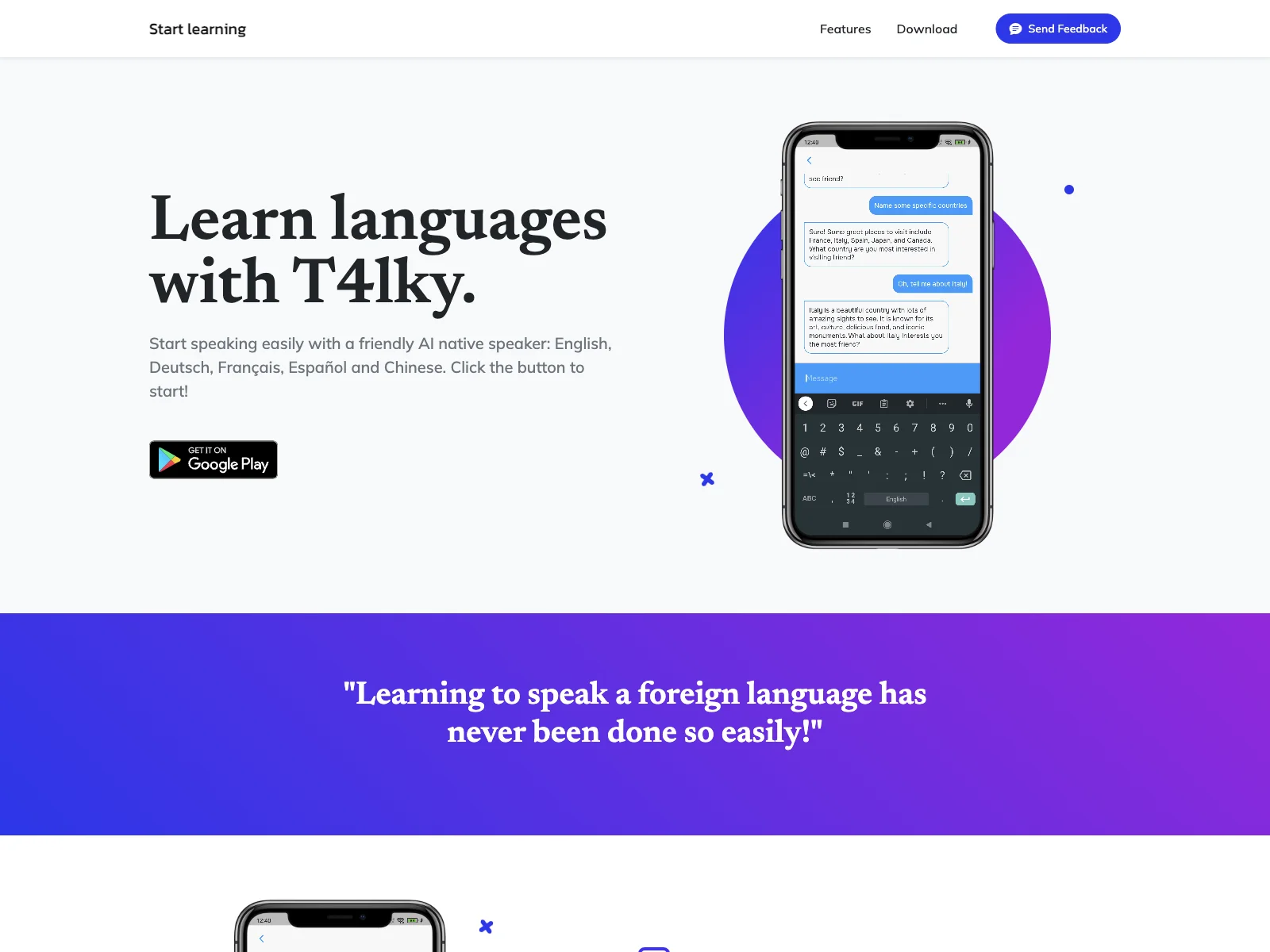 T4lky: Empowering Language Learning with AI