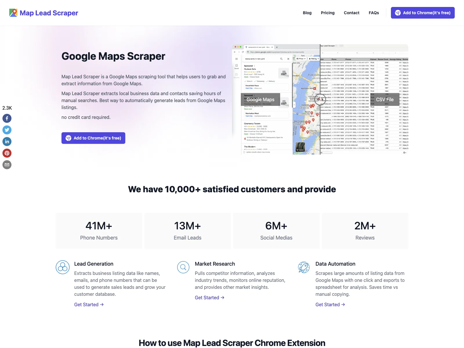 Google Maps Scraper: Free B2B Leads Finder | Map Lead Scraper