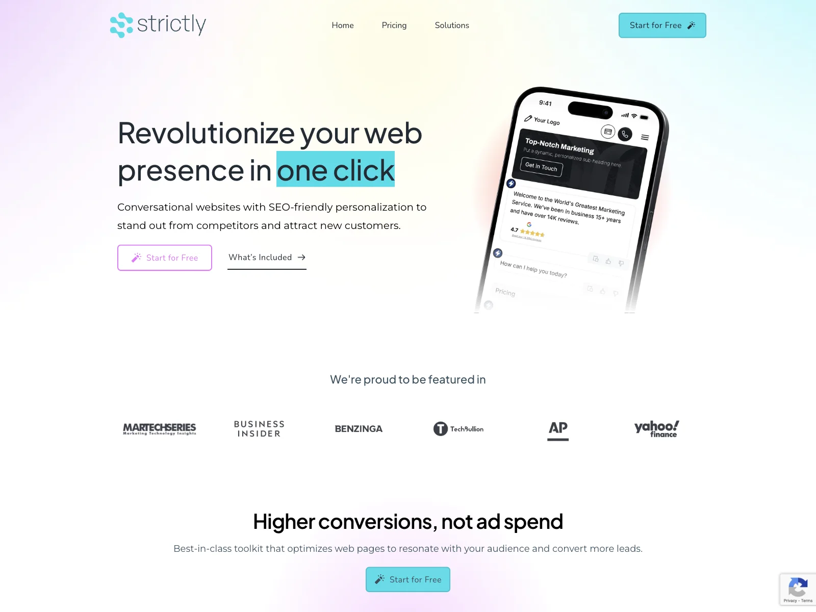 Strictly: Revolutionize Your Web Presence with AI-Powered Conversational Websites and Growth Tools