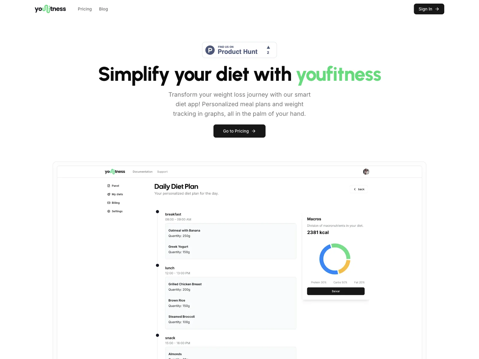 Youfitness: Personalized Diet & Progress Tracking