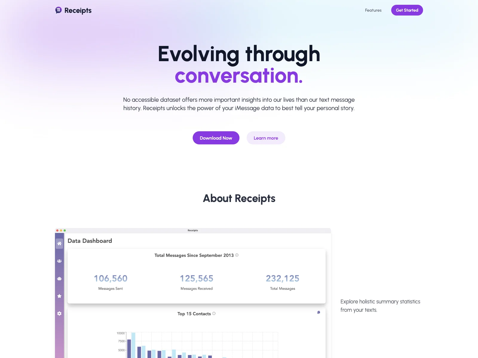 Receipts: Unlock iMessage Data Insights for Your Personal Story