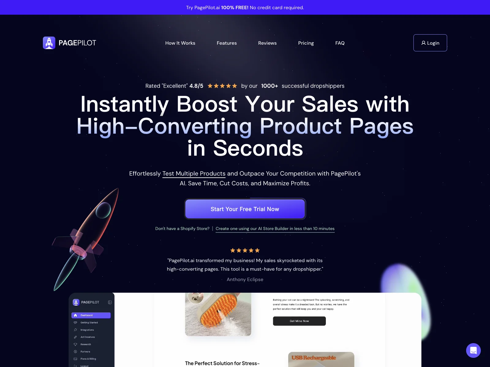 Create High-Converting Shopify Stores with PagePilot.ai