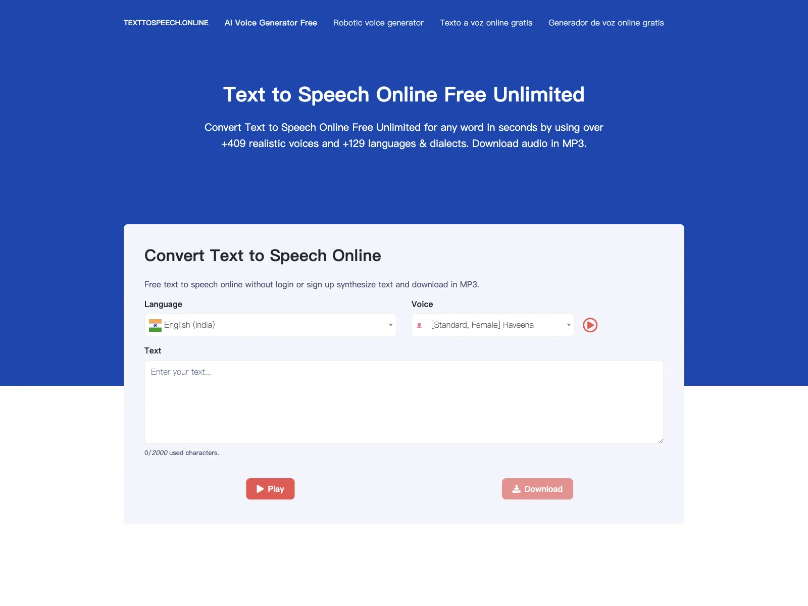 TextToSpeech Online: Unleash Unlimited Text-to-Speech Conversion