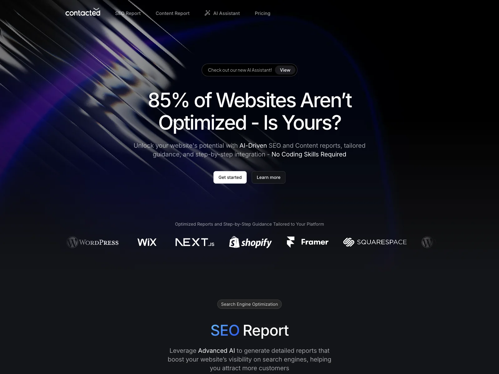 Boost Your Website with AI-Powered Content and SEO Reports - Contacted.io