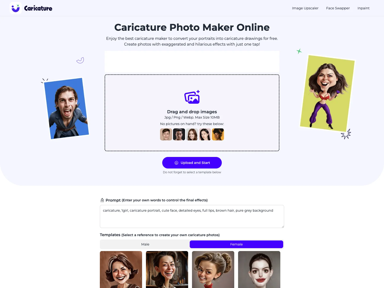 Caricaturer.io: Transform Photos into Hilarious Caricatures