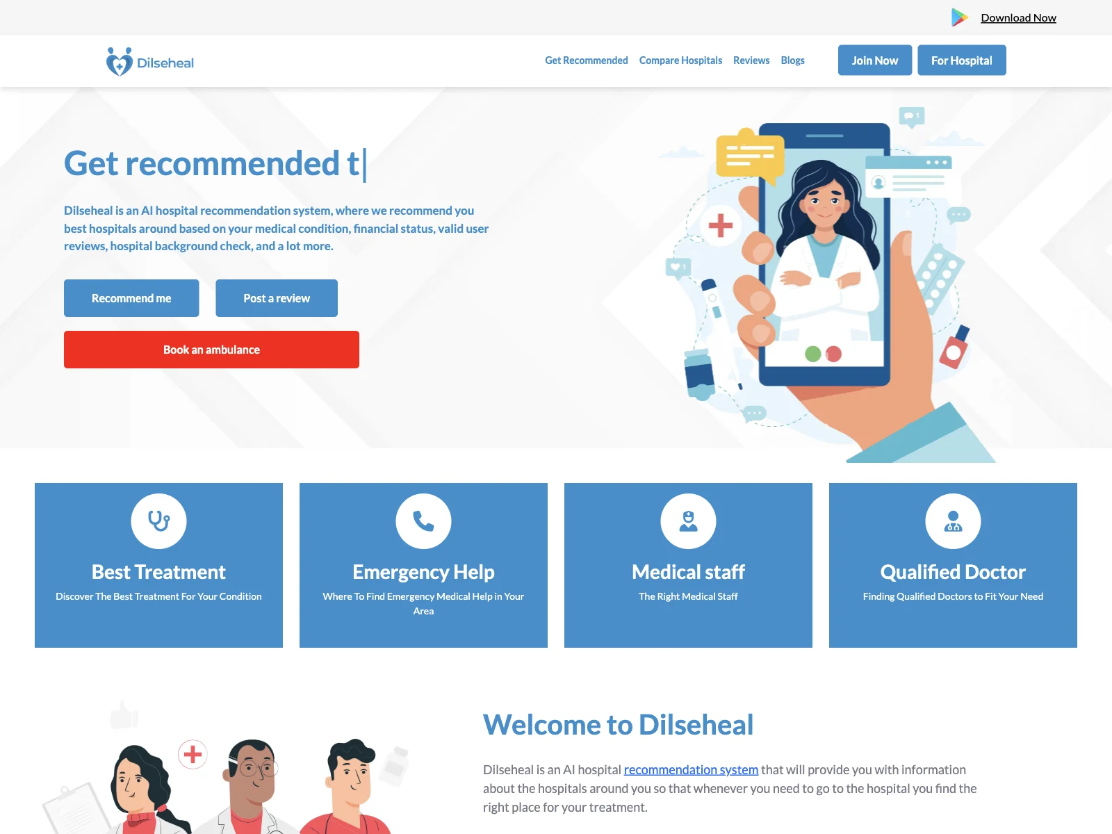 AI-Based Hospital Recommendation System - Dilseheal: Your Path to Optimal Healthcare