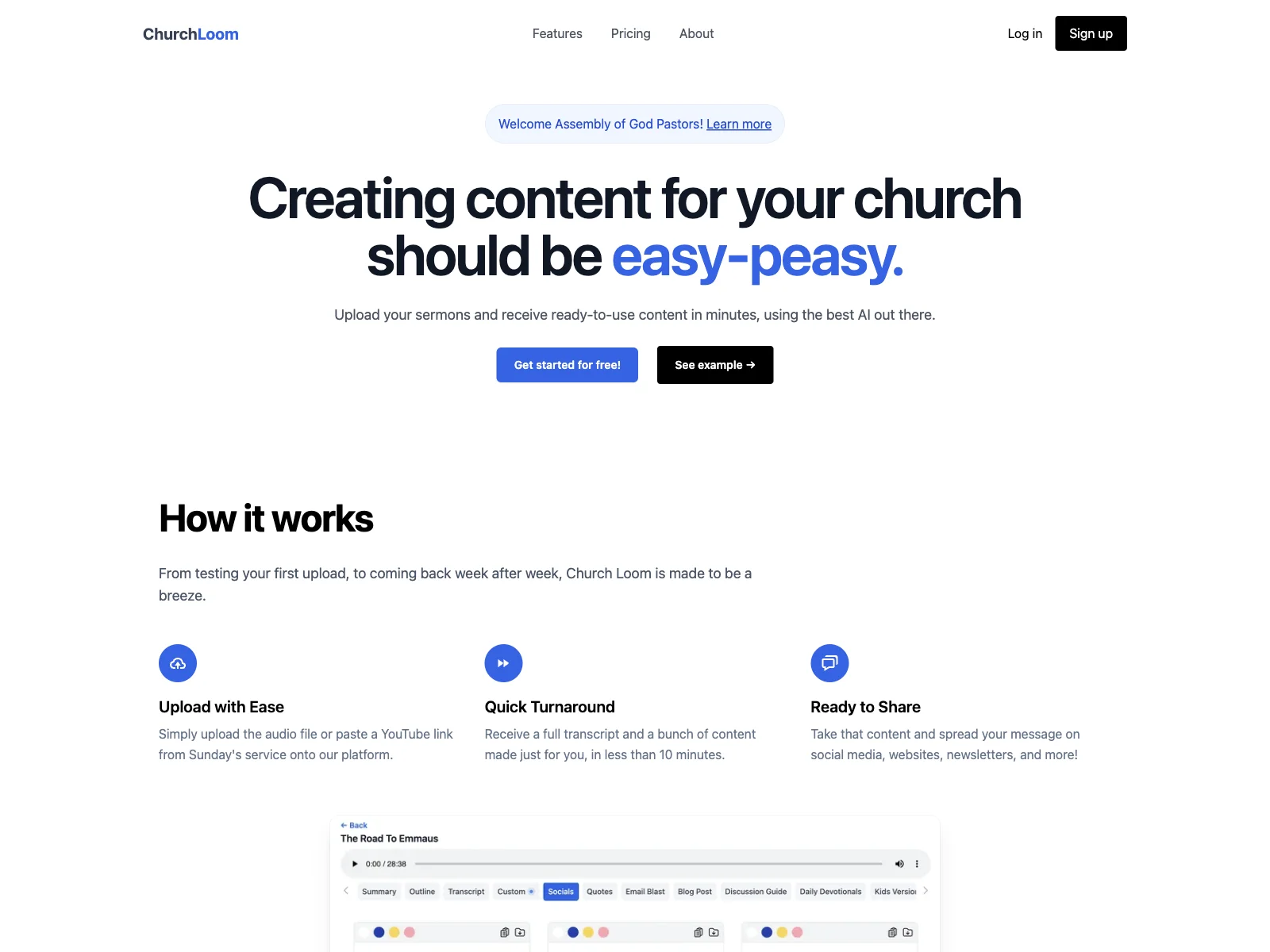 Church Loom: Empowering Churches with AI Content Creation