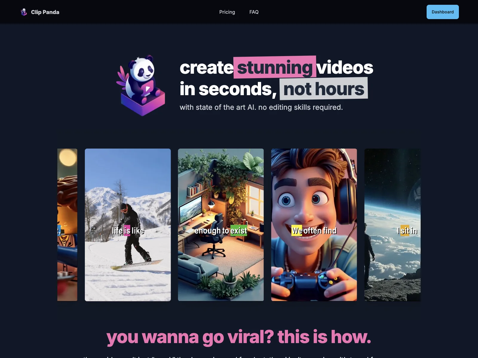 Create Stunning Videos with Clip Panda - Effortlessly