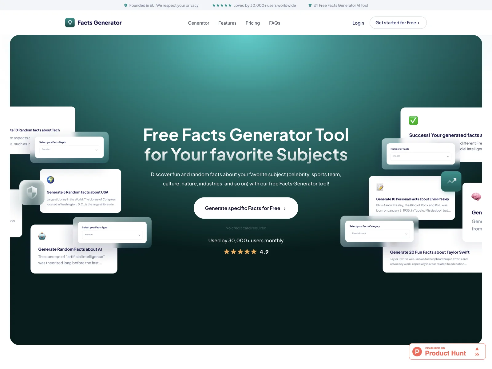 Unleash Knowledge with Free Facts Generator - Fun & Random Facts for All