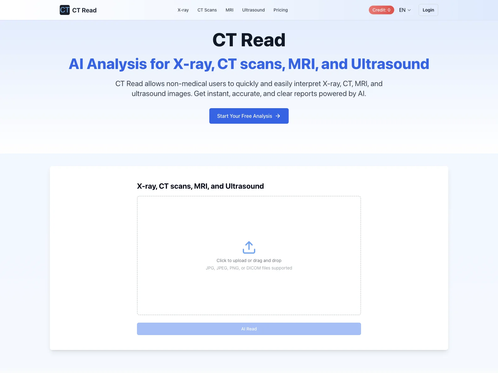 CT Read: Revolutionizing Medical Imaging with AI Analysis